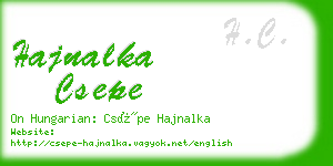 hajnalka csepe business card